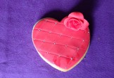 Galleta corazón rosa de luxe